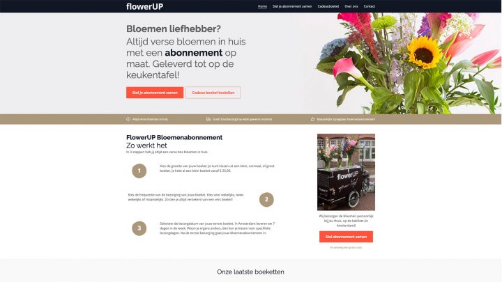 Webshop en identiteit voor flowerUP