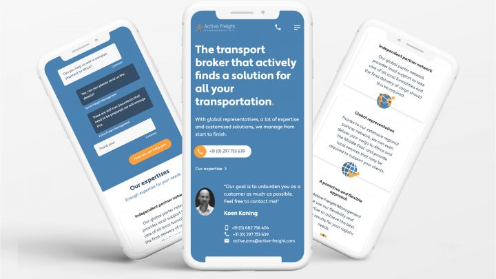 Meertalige website met kennisbank voor Active Freight